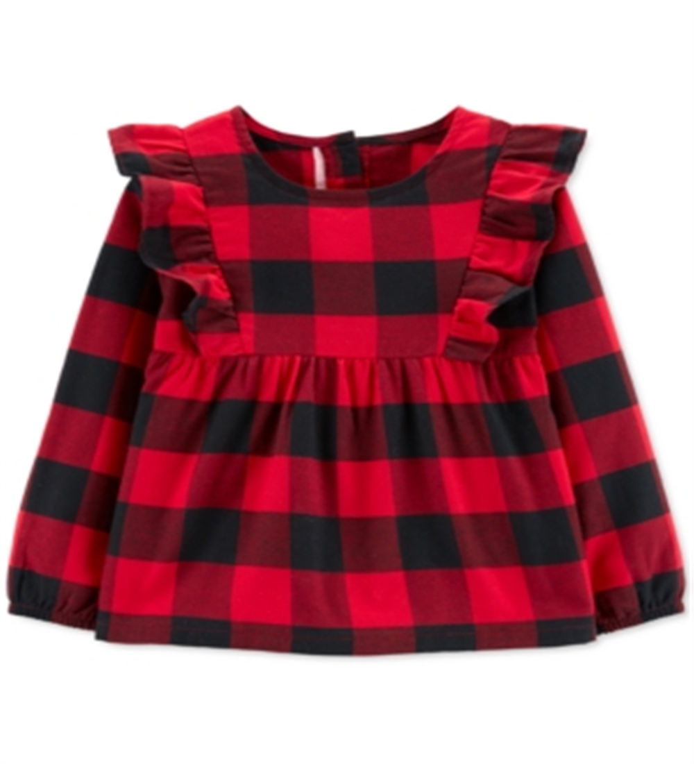 Blusa Carter's Infantil Feminina Buffalo Check Twill Vermelha Tamanho 4T