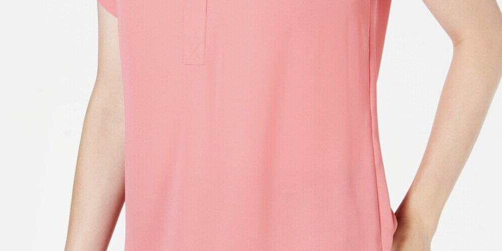 Blusa feminina Charter Club com manga dolman e decote dividido, branca, tamanho XX-grande
