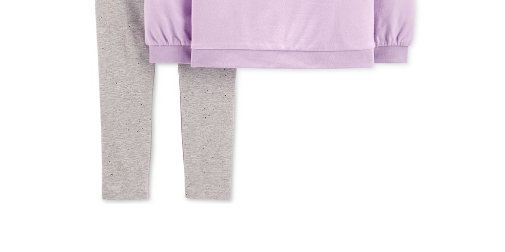 Conjunto de 2 peças de blusa e leggings unicórnio com glitter Carter's Little &amp; Big Girl's, roxo, tamanho 6X