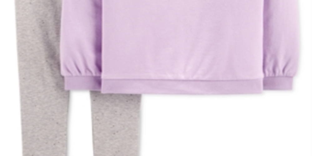 Conjunto de 2 peças de blusa e leggings unicórnio com glitter Carter's Little &amp; Big Girl's, roxo, tamanho 6X