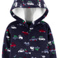 Capa de lã estampada para bebês Carter's Baby Boy's Holiday, azul-marinho, tamanho 18 M