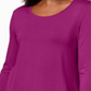 Blusa feminina JM Collection manga três quartos rosa chique tamanho pequeno G