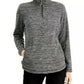 Karen Scott Suéter Feminino Médio Fleece Pulôver Cinza Tamanho Médio