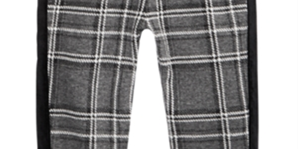 Calça xadrez listrada de veludo First Impressions para bebê menino cinza tamanho 0-3 M