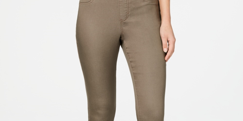 Calças jegging femininas Style &amp; Co, marrom, tamanho pequeno, médio