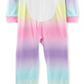 Pijama Carter's Little &amp; Big Girl's 1 peça de unicórnio com capuz, lã, branco, tamanho 8