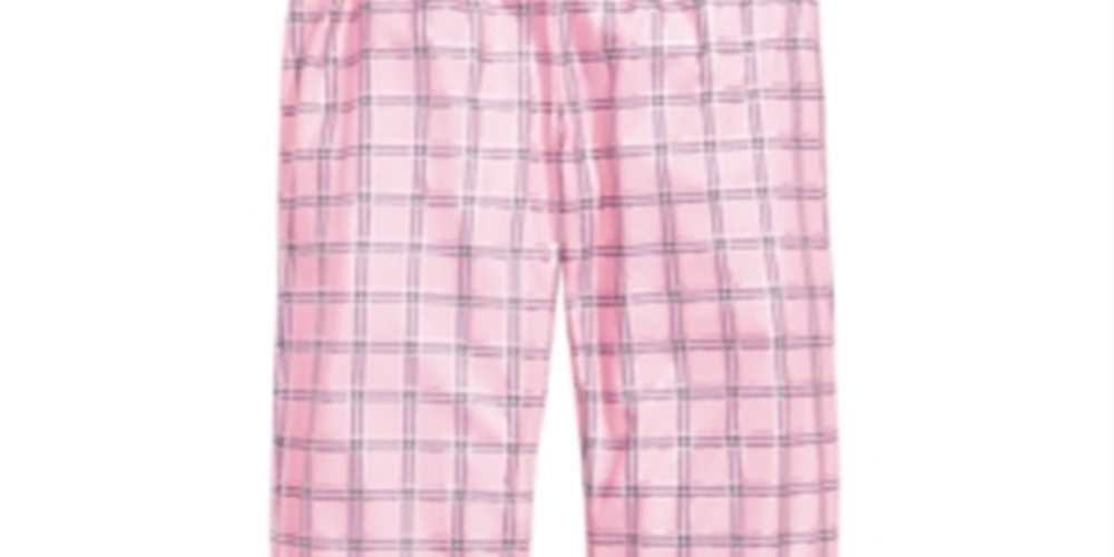 Calça de pijama xadrez Max &amp; Olivia Little &amp; Big Girl's rosa tamanho -S 6/6X