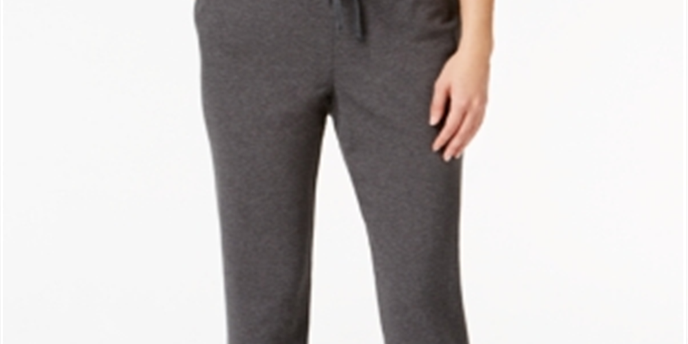 Calça esportiva feminina Karen Scott com cordão, preta, tamanho pequeno P