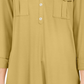 Blusa feminina estilo &amp; co com decote aberto e mangas bufantes, tamanho médio, amarela