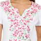 Blusa feminina Karen Scott com estampa floral rosa tamanho pequeno pequeno
