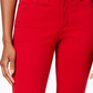 Calça jeans feminina Lexington reta, vermelha, tamanho 4, Charter Club