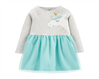 Carter's Toddler Girl's Unicorn Tutu Dress Blue Size 4T