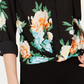 Blusa floral Cloud Burst feminina da INC International Concepts, preta, tamanho X-S