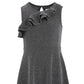 Vestido metálico com babados na frente para meninas Epic Threads, preto, tamanho 4T