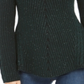 Camiseta feminina estilo &amp; co com decote redondo e manga comprida, verde, tamanho pequeno e grande