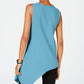 Blusa sem mangas Alfani para trabalho, tamanho pequeno, azul, tamanho grande