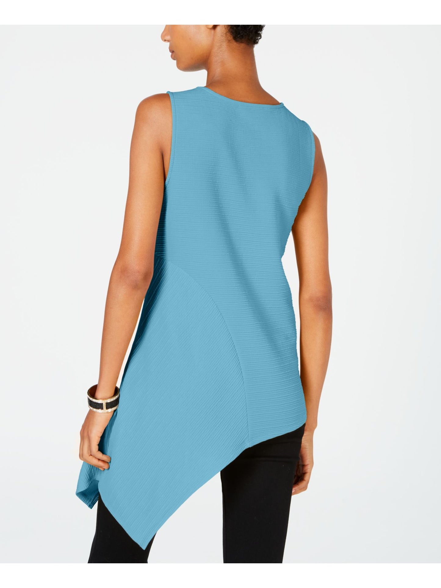 Blusa sem mangas Alfani para trabalho, tamanho pequeno, azul, tamanho grande