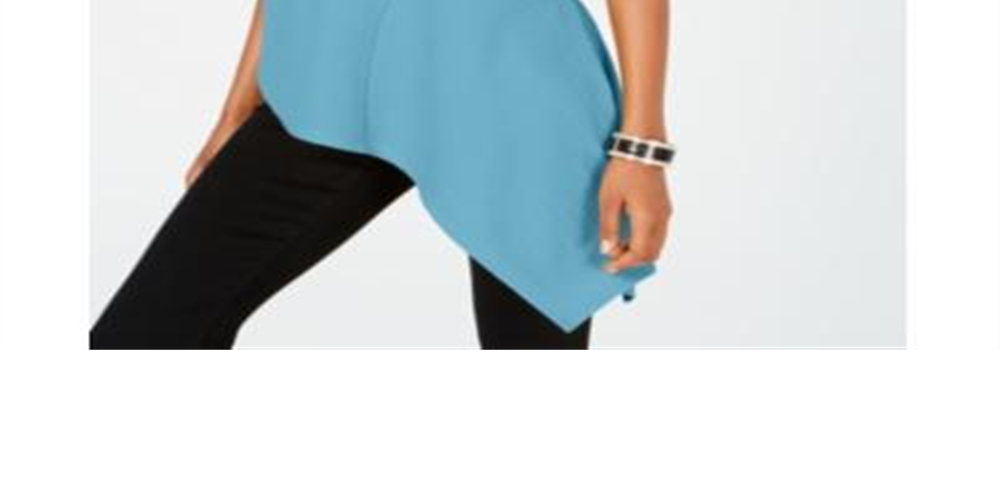 Blusa sem mangas Alfani para trabalho, tamanho pequeno, azul, tamanho grande