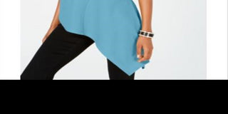 Blusa sem mangas Alfani para trabalho, tamanho pequeno, azul, tamanho grande