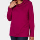 Karen Scott Top esportivo feminino com gola alta, vermelho, tamanho XXG