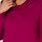 Karen Scott Top esportivo feminino com gola alta, vermelho, tamanho XXG