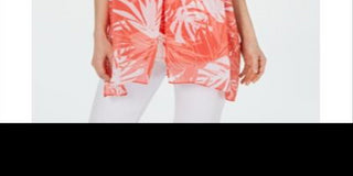 Túnica regata feminina Alfani em camadas laranja tamanho pequeno G