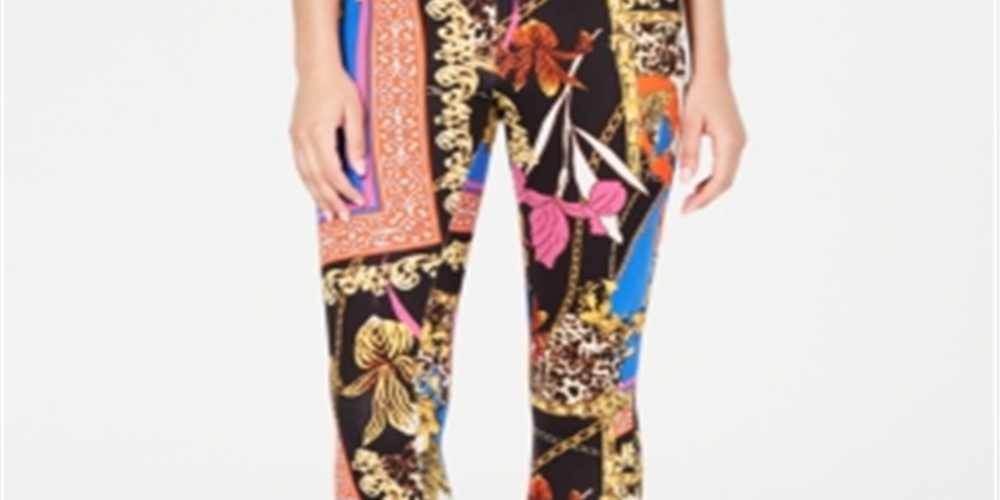 Leggings femininas Thalia Sodi de cor sólida, tamanho pequeno, preto, vários tamanhos