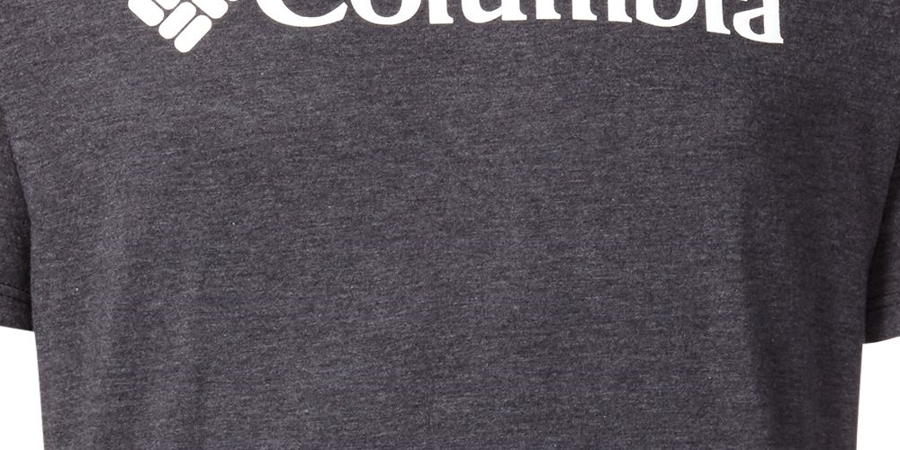Camiseta masculina Columbia Franchise de manga curta - Cinza mesclado, tamanho M