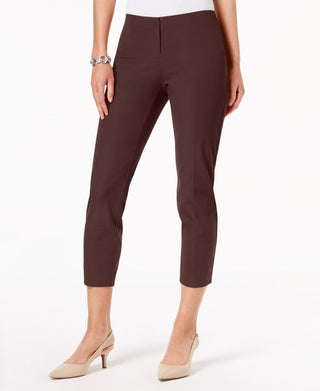 Calça skinny Alfani feminina Petite Hollywood-Waist, marrom, tamanho 14 P