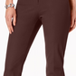Calça skinny Alfani feminina Petite Hollywood-Waist, marrom, tamanho 14 P