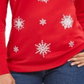 Karen Scott Top Feminino Floco de Neve Enfeitado Vermelho Tamanho Pequeno G