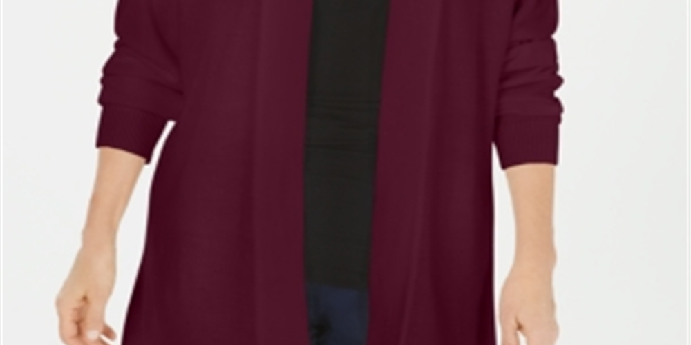 Karen Scott Cardigan Feminino Frente Aberta Marrom Tamanho Pequeno G