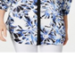 Blusa feminina estampada e lisa JM Collection, azul, tamanho pequeno G