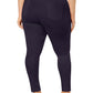Calça feminina plus size com costura frontal sólida estilo &amp; co, azul-marinho, tamanho 14W