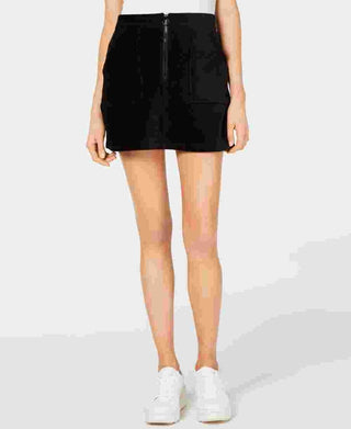 Rewash Women's Corduroy Mini Skirt Black Size Medium