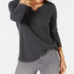 Blusa térmica feminina de algodão estilo &amp; co, cinza, tamanho pequeno GG