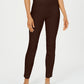 Calças femininas Charter Club Cambridge Skinny Pull-On com controle de barriga, tamanho 4, marrom