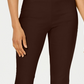 Calças femininas Charter Club Cambridge Skinny Pull-On com controle de barriga, tamanho 4, marrom