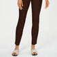 Calças femininas Charter Club Cambridge Skinny Pull-On com controle de barriga, tamanho 4, marrom