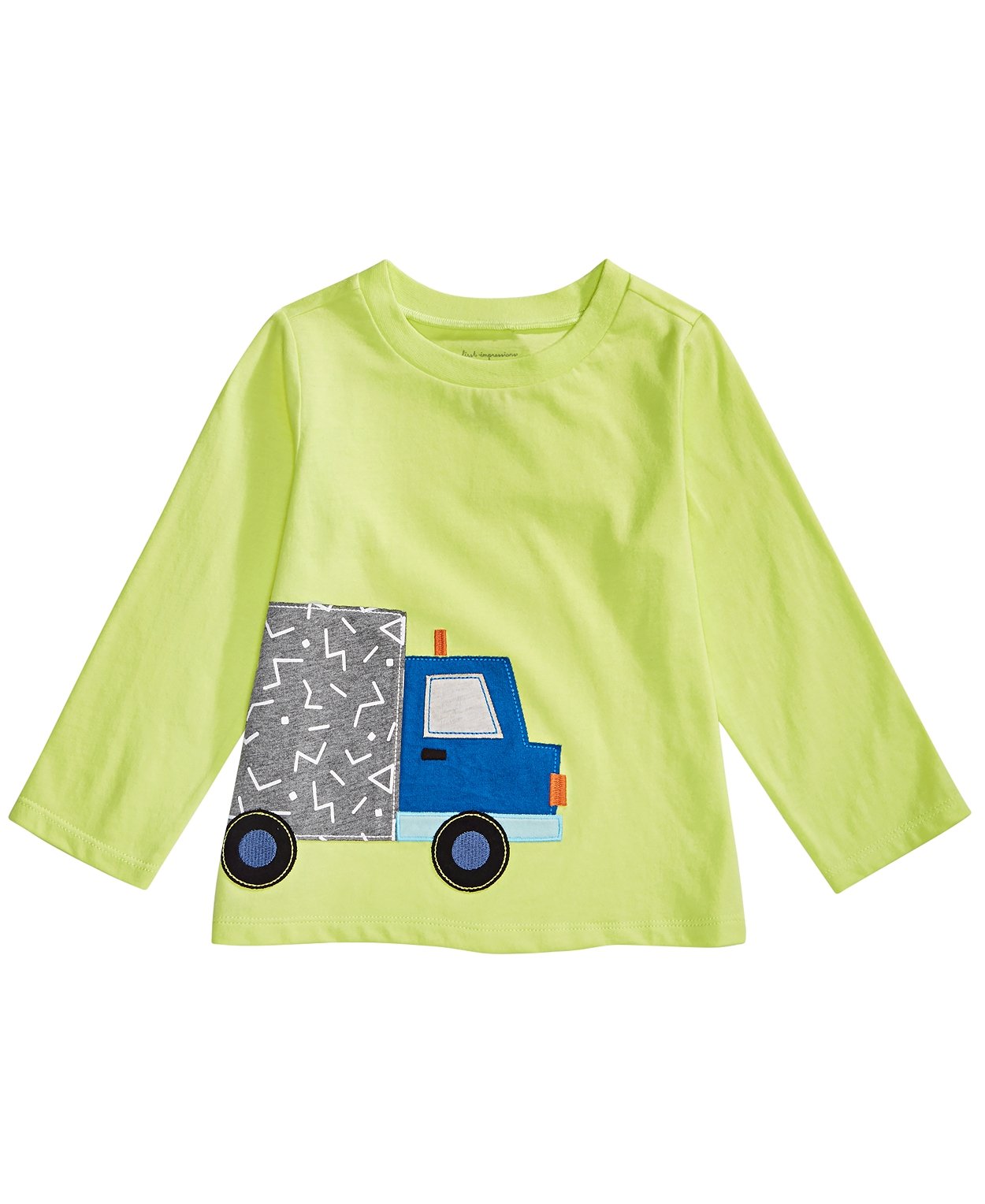Camiseta estampada com caminhão First Impressions Big Kid Boy's Truck Print, verde, tamanho 3-6 meses