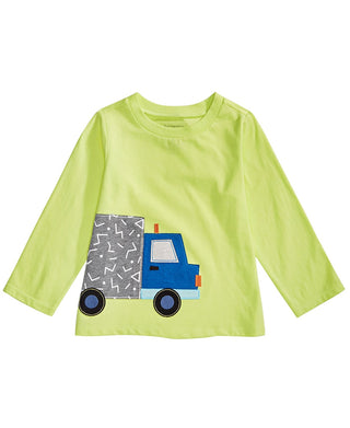 Camiseta estampada com caminhão First Impressions Big Kid Boy's Truck Print, verde, tamanho 3-6 meses