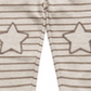 Calça jogger listrada com estampa de estrela First Impressions para meninos, marrom, tamanho 6 a 9 meses