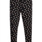 Leggings estampadas com corações para meninas Epic Threads, pretas, tamanho 6