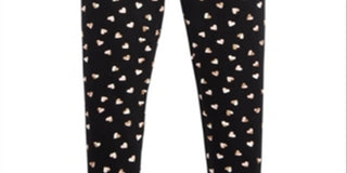 Epic Threads Little Girl's Heart Print Leggings Black Size 6X
