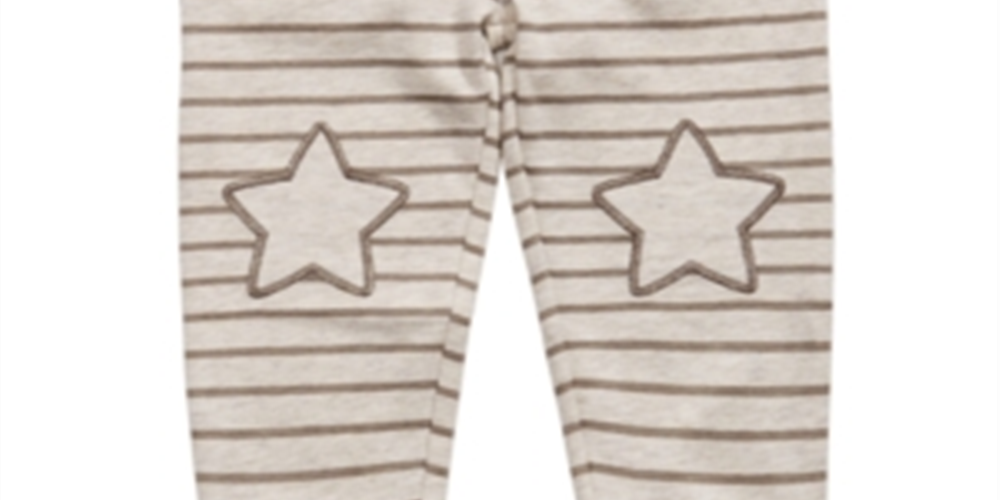 Calça jogger listrada com estampa de estrela First Impressions para meninos, marrom, tamanho 24 MOS