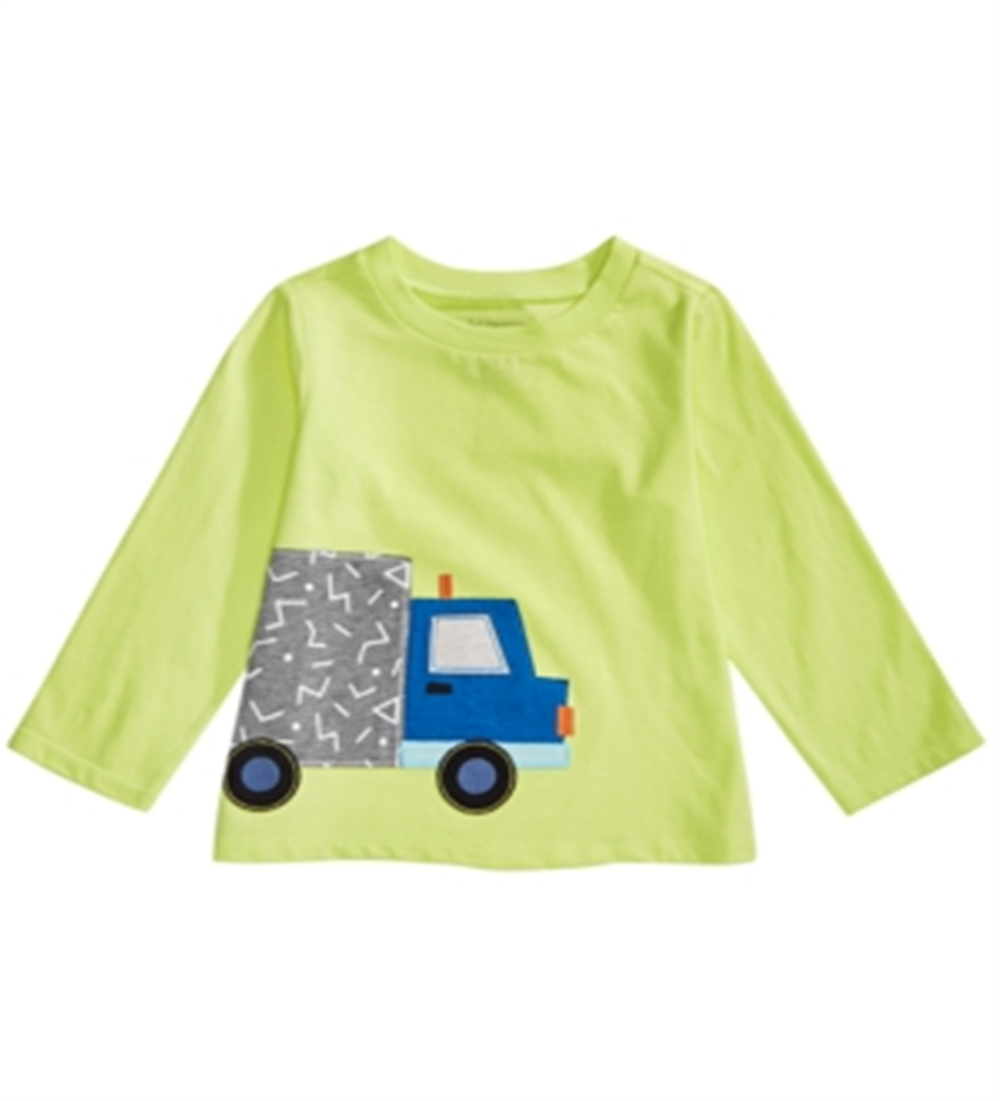Camiseta estampada com caminhão First Impressions para bebês meninos, verde, tamanho 6-9 meses