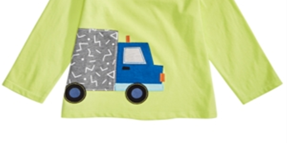 Camiseta estampada com caminhão First Impressions para bebês meninos, verde, tamanho 6-9 meses