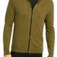 Cardigan Samuel com zíper frontal masculino da INC International Concepts, verde, tamanho XXL