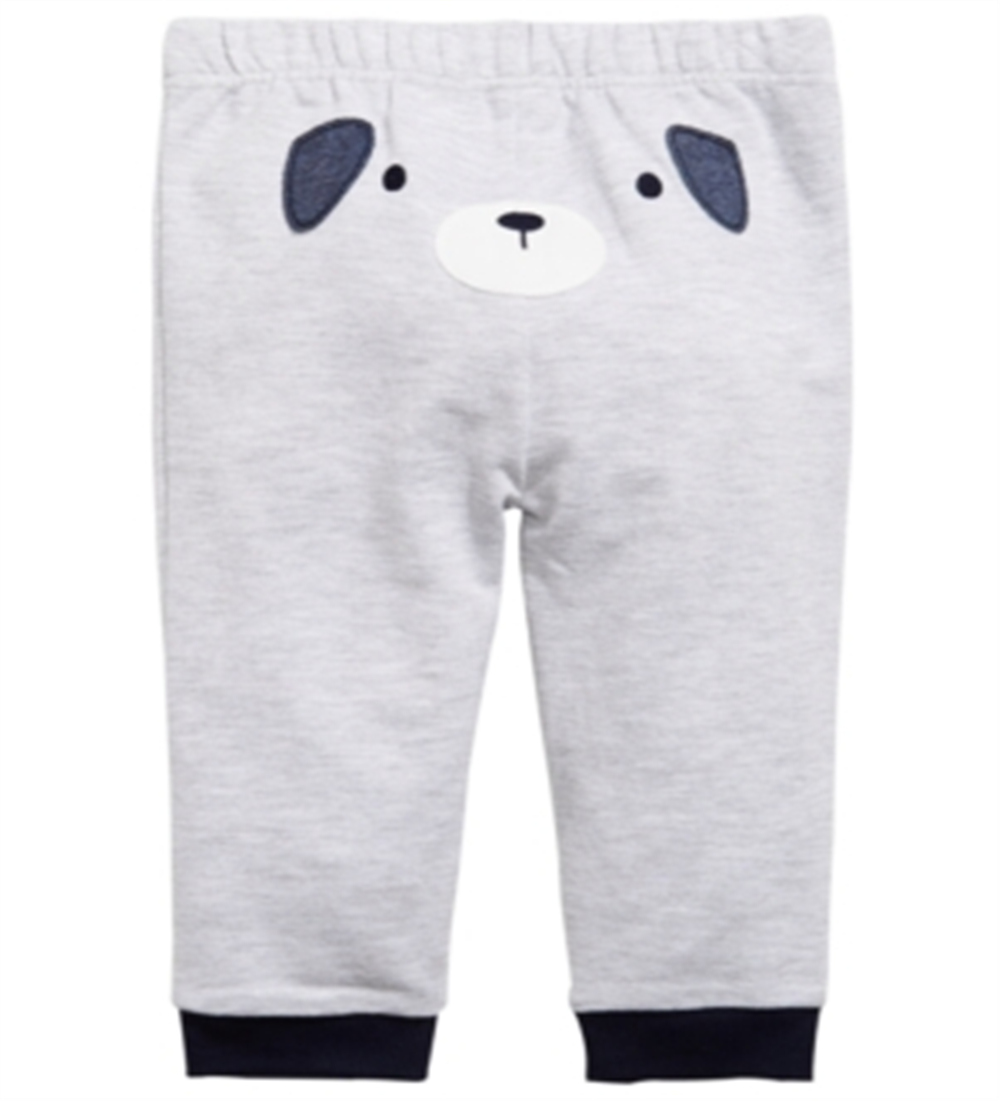 Calça jogger infantil First Impressions Baby Boy Puppy cinza tamanho 6-9 meses