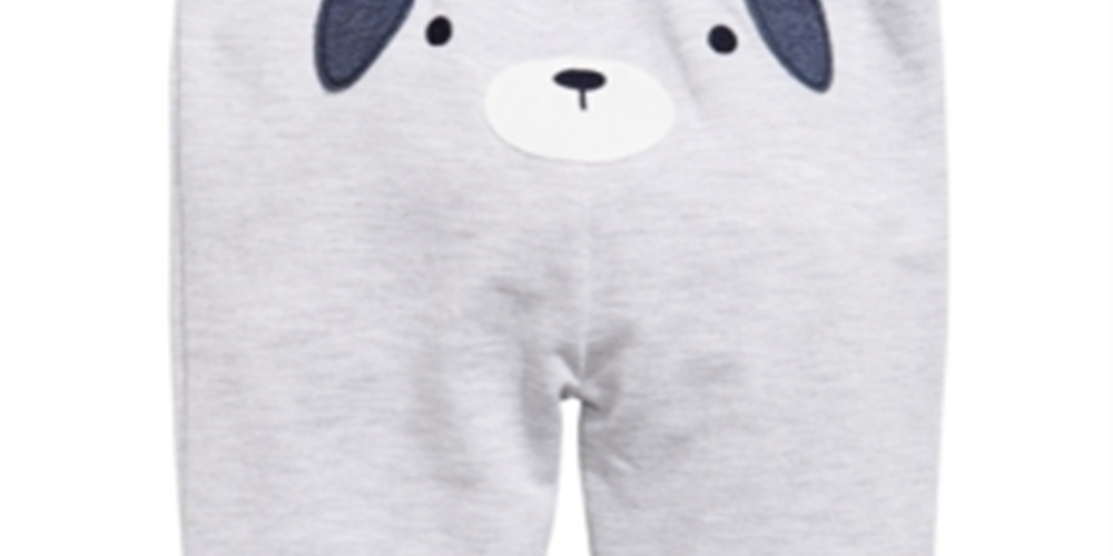 Calça jogger infantil First Impressions Baby Boy Puppy cinza tamanho 6-9 meses